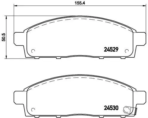 Handler.Part Brake pad set, disc brake BREMBO P54038 1