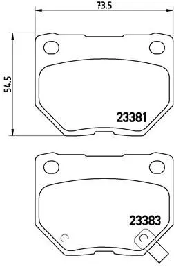 Handler.Part Brake pad set, disc brake BREMBO P56054 1