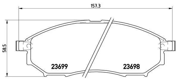 Handler.Part Brake pad set, disc brake BREMBO P56058 1