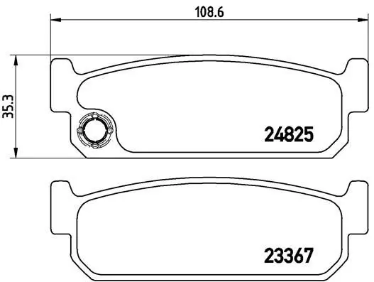 Handler.Part Brake pad set, disc brake BREMBO P56067 1