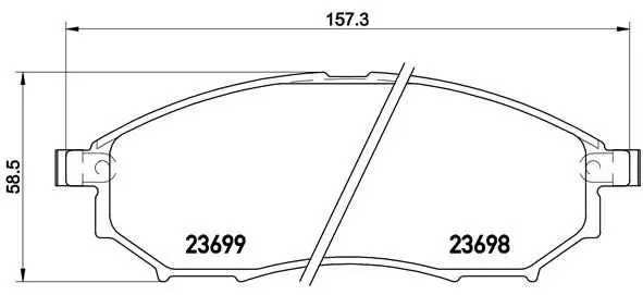 Handler.Part Brake pad set, disc brake BREMBO P56094 1