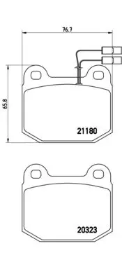 Handler.Part Brake pad set, disc brake BREMBO P59003 1