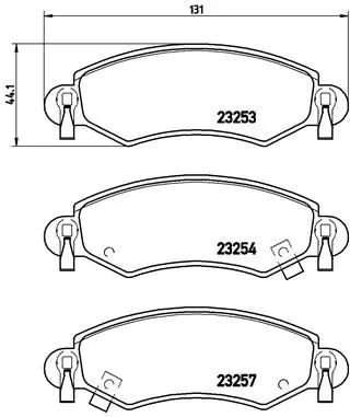 Handler.Part Brake pad set, disc brake BREMBO P59035 1