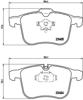 Handler.Part Brake pad set, disc brake BREMBO P59046 1