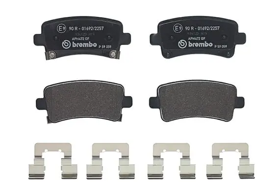 Handler.Part Brake pad set, disc brake BREMBO P59059 2