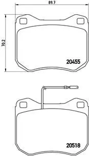 Handler.Part Brake pad set, disc brake BREMBO P61017 1