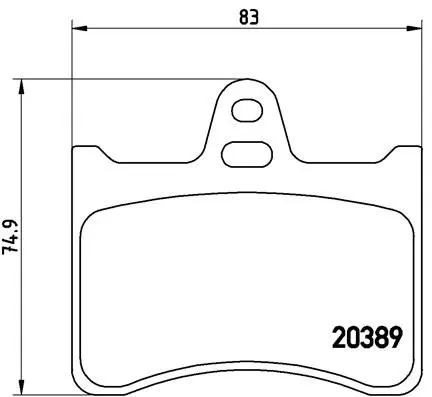 Handler.Part Brake pad set, disc brake BREMBO P61019 1