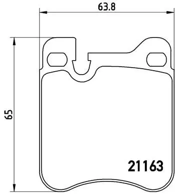 Handler.Part Brake pad set, disc brake BREMBO P65010 1