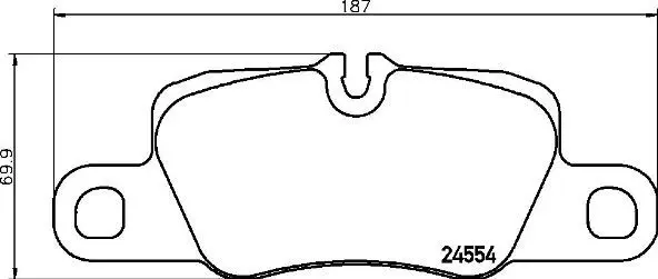 Handler.Part Brake pad set, disc brake BREMBO P65029 1