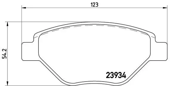 Handler.Part Brake pad set, disc brake BREMBO P68031 1