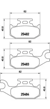 Handler.Part Brake pad set, disc brake BREMBO P68056 1