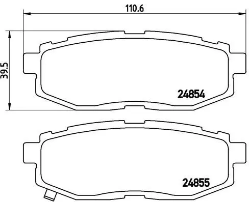 Handler.Part Brake pad set, disc brake BREMBO P78018 1