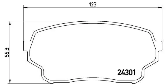 Handler.Part Brake pad set, disc brake BREMBO P79019 1