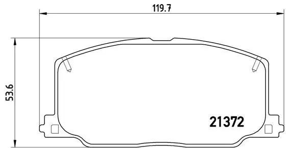 Handler.Part Brake pad set, disc brake BREMBO P79032 1