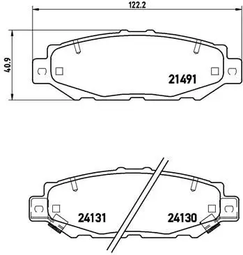 Handler.Part Brake pad set, disc brake BREMBO P83038 1