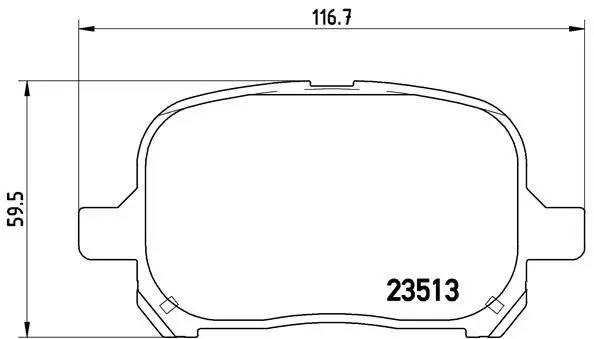 Handler.Part Brake pad set, disc brake BREMBO P83040 1