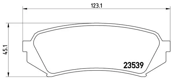 Handler.Part Brake pad set, disc brake BREMBO P83049 1