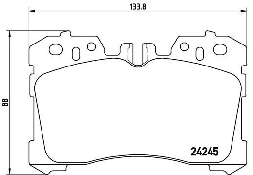 Handler.Part Brake pad set, disc brake BREMBO P83075 1