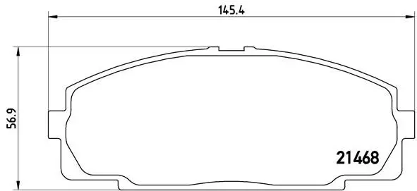 Handler.Part Brake pad set, disc brake BREMBO P83092 1