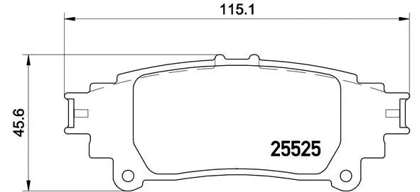 Handler.Part Brake pad set, disc brake BREMBO P83106 1