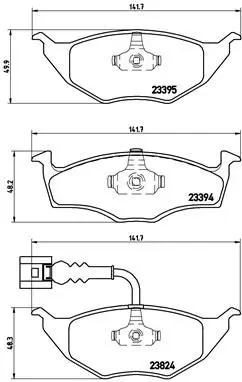 Handler.Part Brake pad set, disc brake BREMBO P85063 1