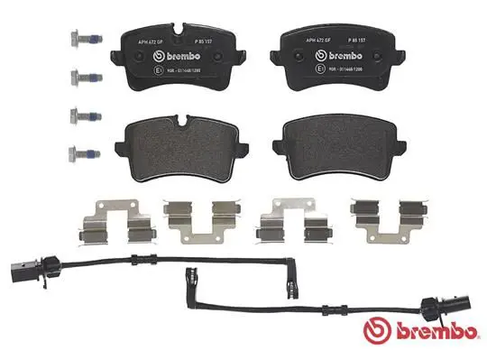 Handler.Part Brake pad set, disc brake BREMBO P85157 2