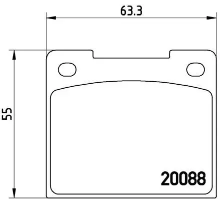 Handler.Part Brake pad set, disc brake BREMBO P86001 1