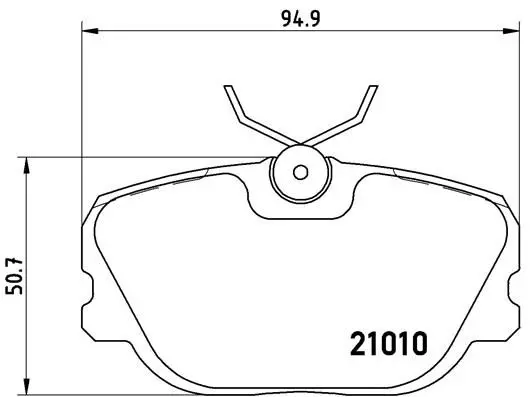 Handler.Part Brake pad set, disc brake BREMBO P86011 1