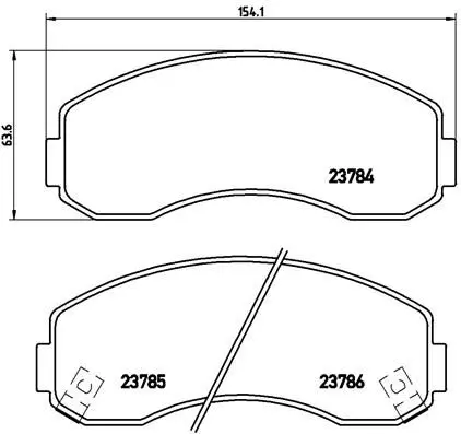 Handler.Part Brake pad set, disc brake BREMBO P99003 1