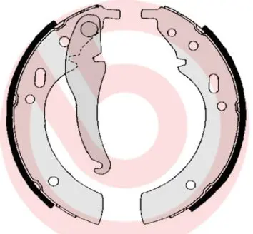 Handler.Part Brake shoe set BREMBO S06501 1