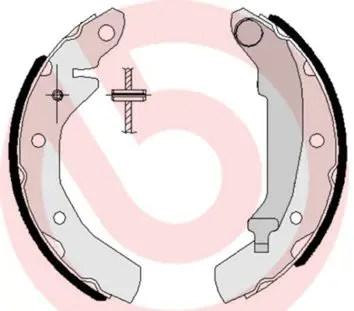 Handler.Part Brake shoe set BREMBO S15501 1