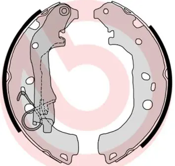 Handler.Part Brake shoe set BREMBO S23518 1