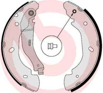 Handler.Part Brake shoe set BREMBO S24538 1