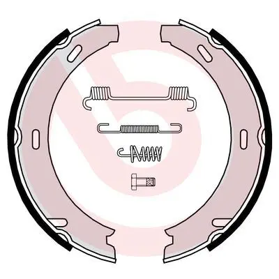 Handler.Part Brake shoe set, parking brake BREMBO S50507 1