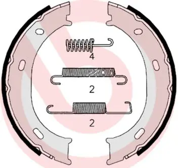 Handler.Part Brake shoe set, parking brake BREMBO S50510 1