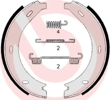 Handler.Part Brake shoe set, parking brake BREMBO S50517 1