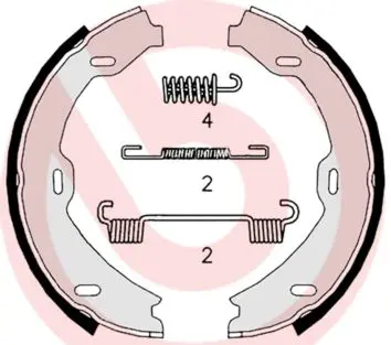 Handler.Part Brake shoe set, parking brake BREMBO S50518 1