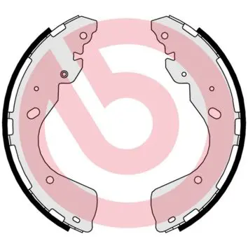 Handler.Part Brake shoe set BREMBO S56547 1