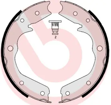 Handler.Part Brake shoe set, parking brake BREMBO S59527 1