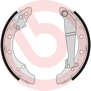 Handler.Part Brake shoe set BREMBO S85508 1