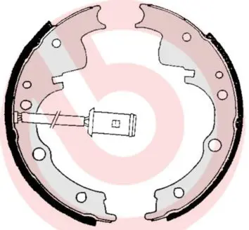 Handler.Part Brake shoe set BREMBO SA6505 1