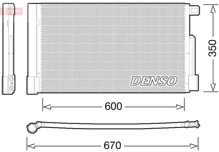 Handler.Part Condenser, air conditioning Denso DCN01004 1