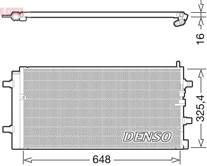 Handler.Part Condenser, air conditioning Denso DCN02002 1