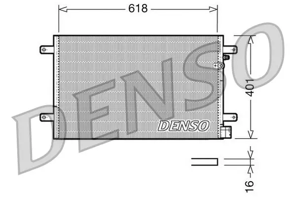 Handler.Part Condenser, air conditioning Denso DCN02006 1