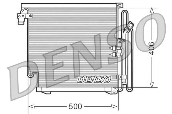 Handler.Part Condenser, air conditioning Denso DCN02010 1