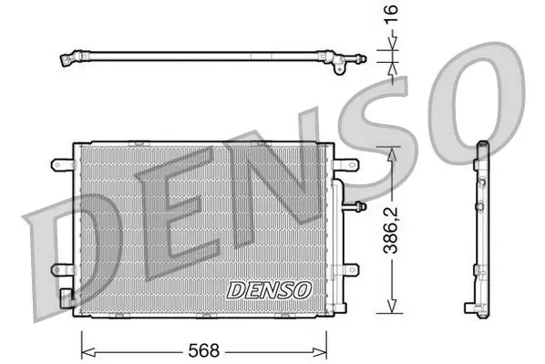 Handler.Part Condenser, air conditioning Denso DCN02019 1