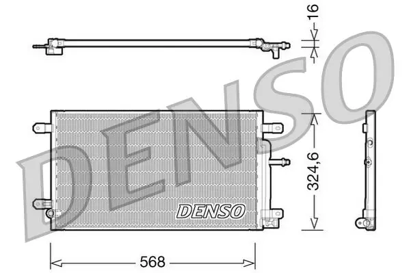 Handler.Part Condenser, air conditioning Denso DCN02020 1