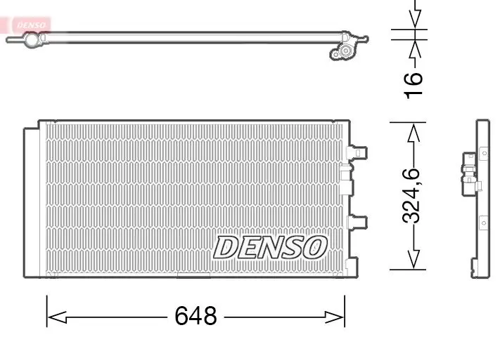 Handler.Part Condenser, air conditioning Denso DCN02024 1