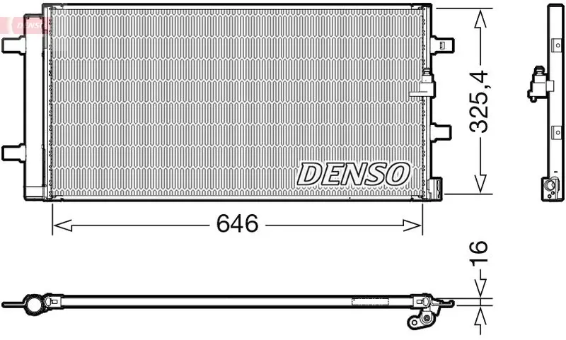 Handler.Part Condenser, air conditioning Denso DCN02041 1