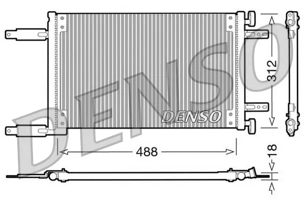 Handler.Part Condenser, air conditioning Denso DCN09041 1